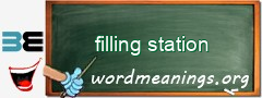 WordMeaning blackboard for filling station